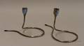 Pair of Modern Silver Candleholders