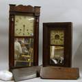 Two Mahogany Shelf Clocks by Silas Hoadley and G  W Bartholomew