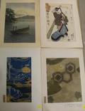 Eight Assorted Unframed Japanese Works