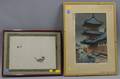 Two Framed Japanese Works on Paper