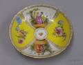 Dresden Yellow Porcelain Deep Dish