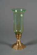 Brass Candleholder with Osler Glass Shade