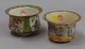 Two Small Chinese Export Porcelain Rose Medallion Cache Pots