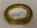 Bronze Box with Ivory Portrait of the Crystal Palace London in a Medallion
