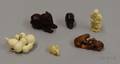 Six Bone Wood and Ivory Netsuke