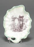 Transfer Printed Porcelain Leaf Plate