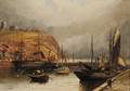 AngloAmerican School 19th Century The Fishing Harbor
