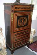 Napoleon III Ormolumounted and Fruitwood Marquetryinlaid and Partebonized Secretaire a Abattant