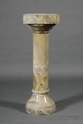 Italian Mottled Green and Gray Marble Pedestal