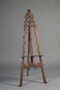 GermanSwiss Carved Walnut Picture Easel