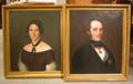 German School 19th Century Lot of Two Portraits Gentleman and Lady
