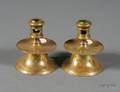 Pair of Continental Brass Dwarf Candlesticks