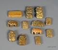 Eleven Gilt Metal Asian and Asian Export Match Safes