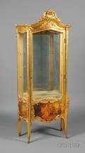 Louis XV Style Giltwood Vernis Martin Vitrine