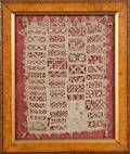 Framed Italian Reticalla Needlelace Sampler