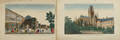 Les Basset publishers French 18th19th Century Lot of Twentytwo Views Architectural Monuments from 