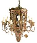 Venetian Giltwood 12 Light Lantern Chandelier