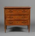 Diminutive Louis XVI Brassmounted Walnut Commode