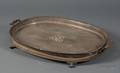 Large Gorham Sterling Rimmed Mahogany Serving Tray