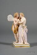 Meissen Porcelain Figure of Eros and Psyche