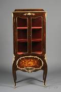 Louis XVXVI Transitional Ormolumounted and Marquetryinlaid Kingwood Vitrine