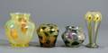 Four Tiffany Paperweight Vases