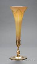 Tiffany Vase with Tiffany Studios Metal Base