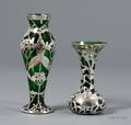 Two Silver Overlay Vases