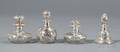 Four Silver Overlay Colognes