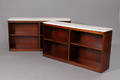 Two Bookcases with Marble Tops Attributed to Knoll
