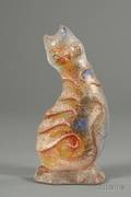 Cassandre Sand Cast Cat Sculpture