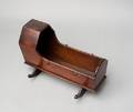 Walnut doll cradle