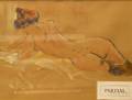 Lot of Two Framed FrancoAmerican School Figural Studies of Nudes