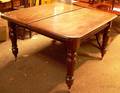 Victorian Square Carved Walnut Dining Table