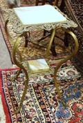 Late Victorian Cast Brass and Alabaster Occasional Table