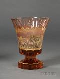 Bohemian Amber Glass Vase