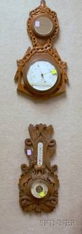 Two Aneroid Wall Barometers