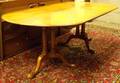 Georgianstyle Inlaid Mahogany and Walnut Veneer Doublepedestal Dining Table