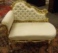 Rococostyle Upholstered Carved Giltwood Settee