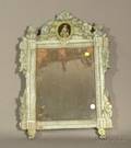 Louis XVI Style Provincial Greenpainted Mirror
