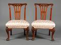 Pair of Early Georgianstyle Carved Mahogany Side Chairs