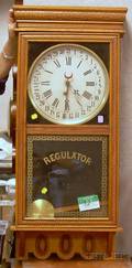 Oak Regulator Wall Clock by E Ingraham  Co