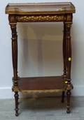 Louis XVI Style Giltmetal Mounted Mahogany Veneer TwoTier Stand
