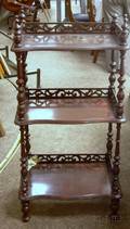 Victorian Walnut ThreeTier Whatnot