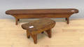Two pine foot stools