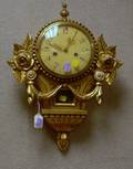 Carved and Gilt Cartel Wall Clock by Gustav Becker