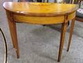 Federalstyle Inlaid Mahogany and Mahogany Veneer Demilune Side Table