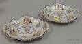 Pair of Masons Transfer and Handcolored Ironstone Serving Dishes