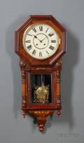 Rosewood AngloAmerican Octagonal Wall Clock by New Haven