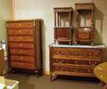 Fourpiece Neoclassicalstyle Brassmounted Marbletop Mahogany Partial Bedroom Set